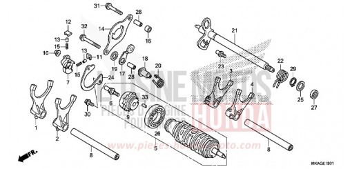 GEARSHIFT DRUM (NC750SD) NC750SDJ de 2018